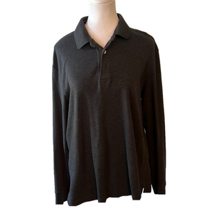 Women’s LANDS’ END Traditional Fit Medium Grey Shirt